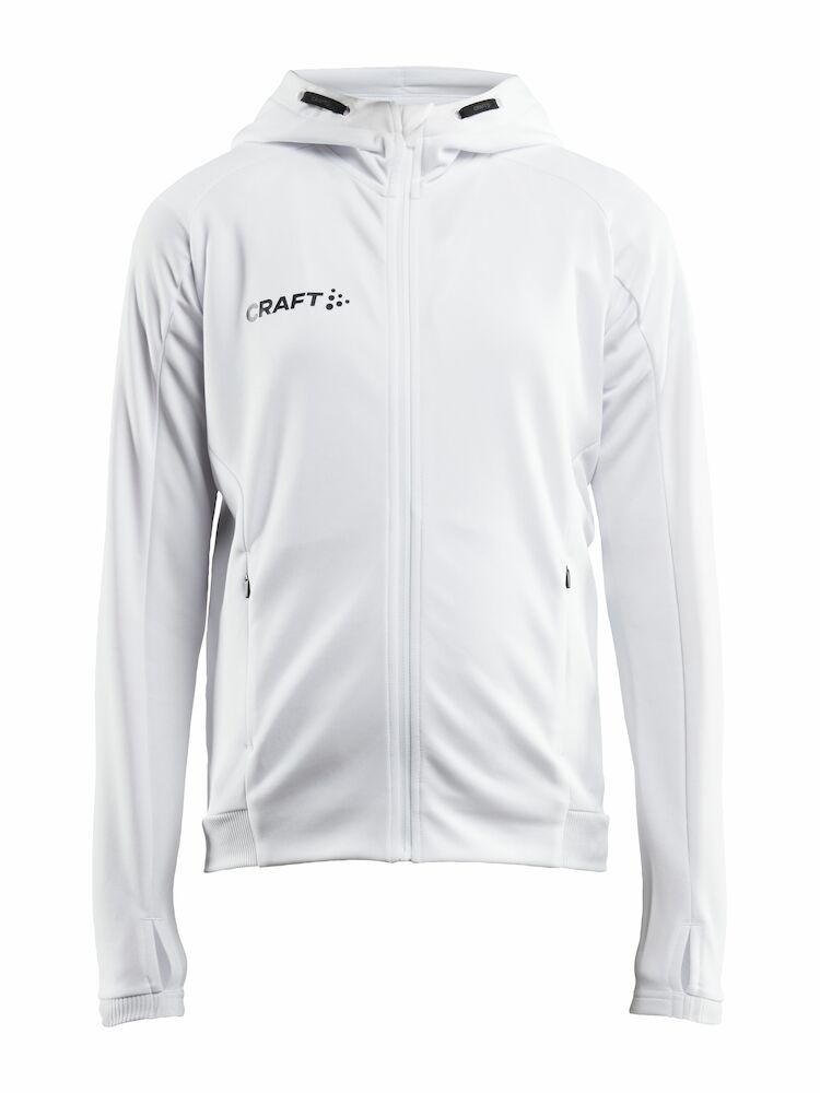 Craft Evolve Hood Jacket JR White - Suomen Brodeeraus