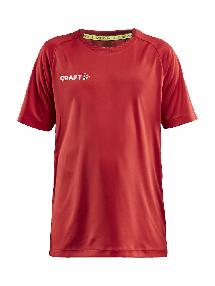 Craft Evolve Tee JR Bright red - Suomen Brodeeraus