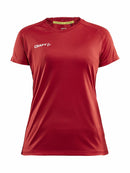 Craft Evolve Tee W Bright red - Suomen Brodeeraus