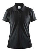 Craft Polo Shirt Pique Classic women Black - Suomen Brodeeraus