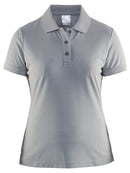 Craft Polo Shirt Pique Classic women Grey mel - Suomen Brodeeraus