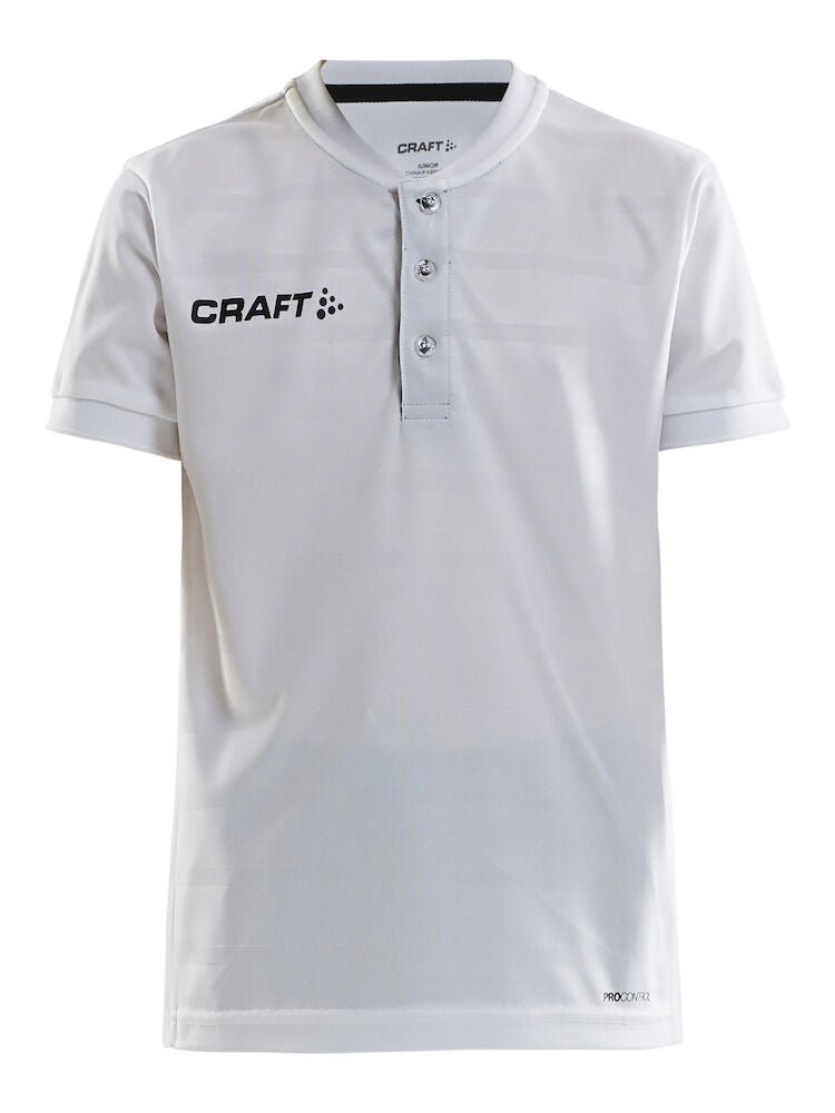 Craft Pro Control Button Jersey JR White/black - Suomen Brodeeraus