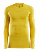 Craft Pro Control Compression Longsleeve Yellow - Suomen Brodeeraus