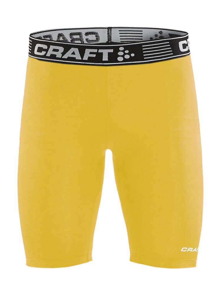 Craft Pro Control Compression Short Tigh Yellow - Suomen Brodeeraus