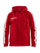 Craft Pro Control Hood Jacket JR Red/white - Suomen Brodeeraus