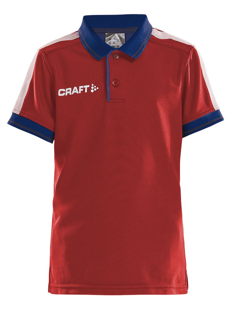 Craft Pro Control Poloshirt JR Red/navy - Suomen Brodeeraus