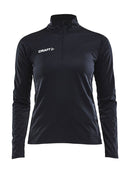 Craft Progress Halfzip LS tee women Black - Suomen Brodeeraus