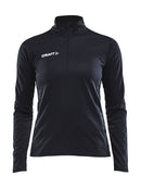 Craft Progress Halfzip LS tee women Black/white - Suomen Brodeeraus