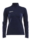 Craft Progress Halfzip LS tee women Navy - Suomen Brodeeraus