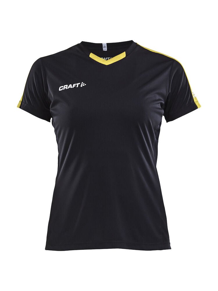 Craft Progress Jersey contrast wmn Black/yellow - Suomen Brodeeraus