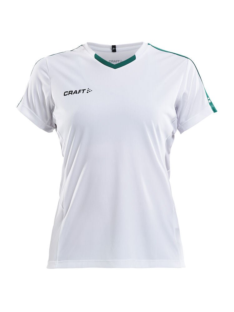 Craft Progress Jersey contrast wmn White/team g - Suomen Brodeeraus