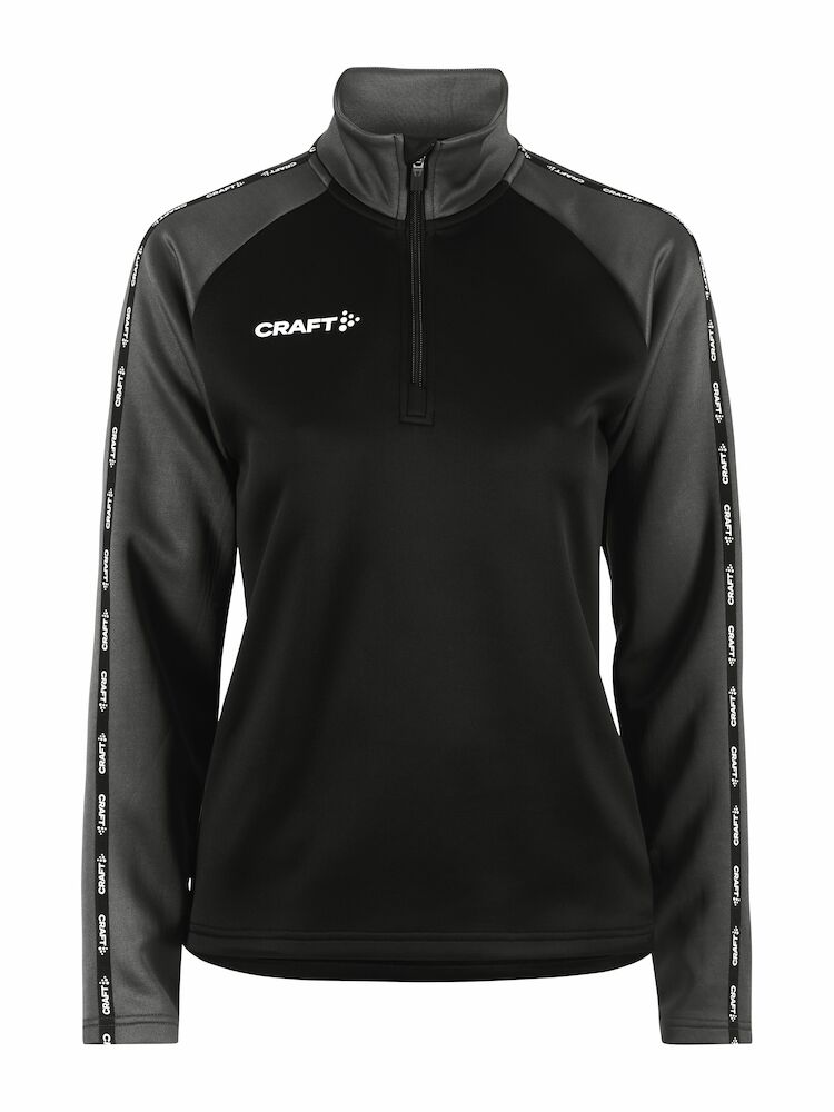 Craft Squad 2.0 Half Zip W Black/granite - Suomen Brodeeraus