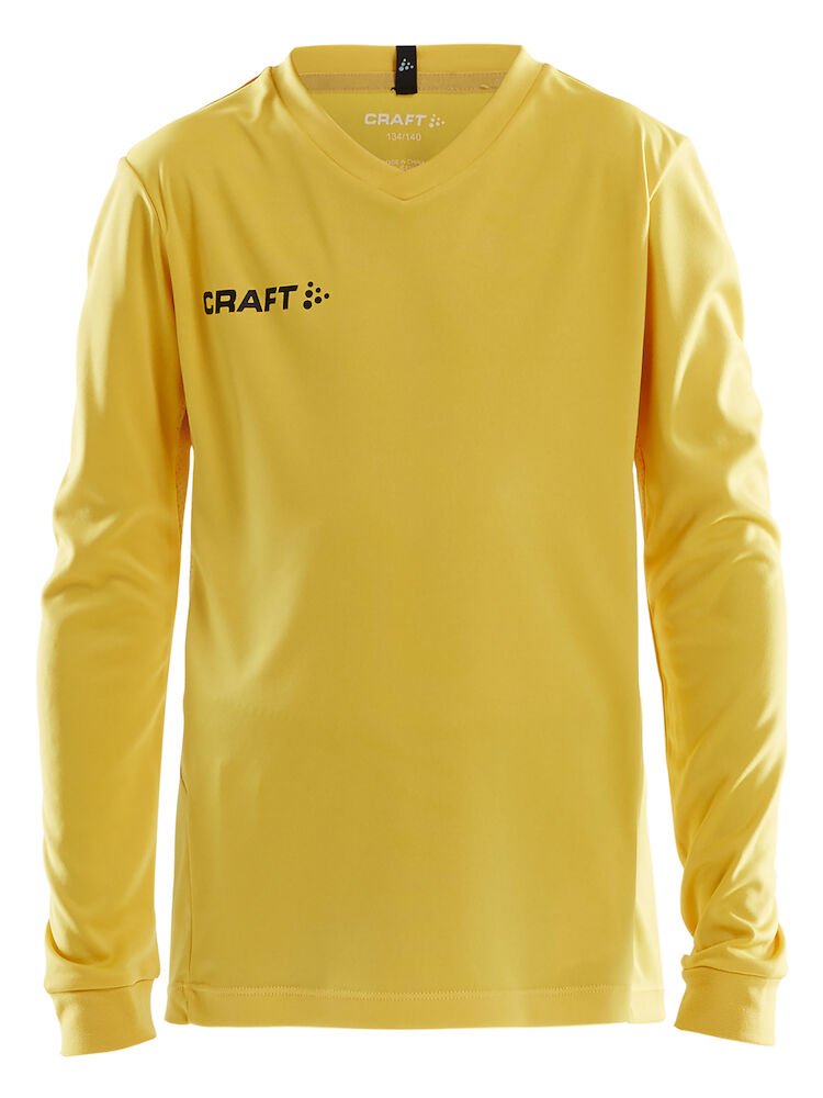 Craft Squad Jersey solid LS JR Yellow - Suomen Brodeeraus