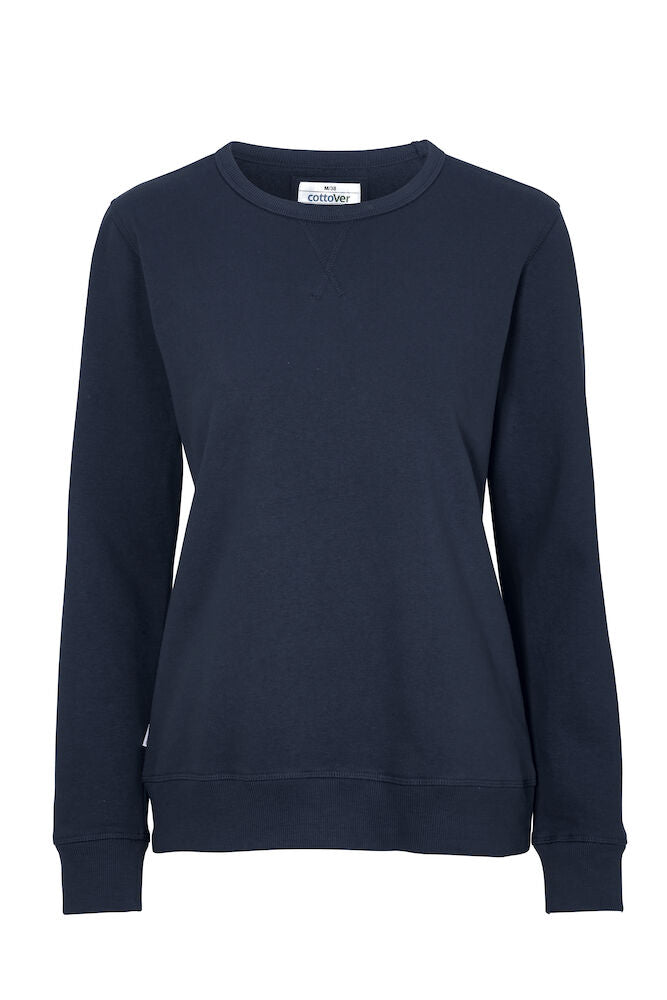 CREW NECK LADY (GOTS) NAVY XS - Suomen Brodeeraus
