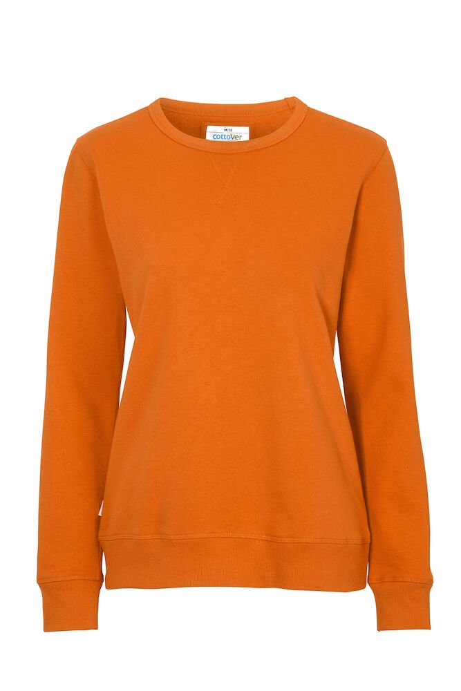 CREW NECK LADY (GOTS) ORANGE M - Suomen Brodeeraus