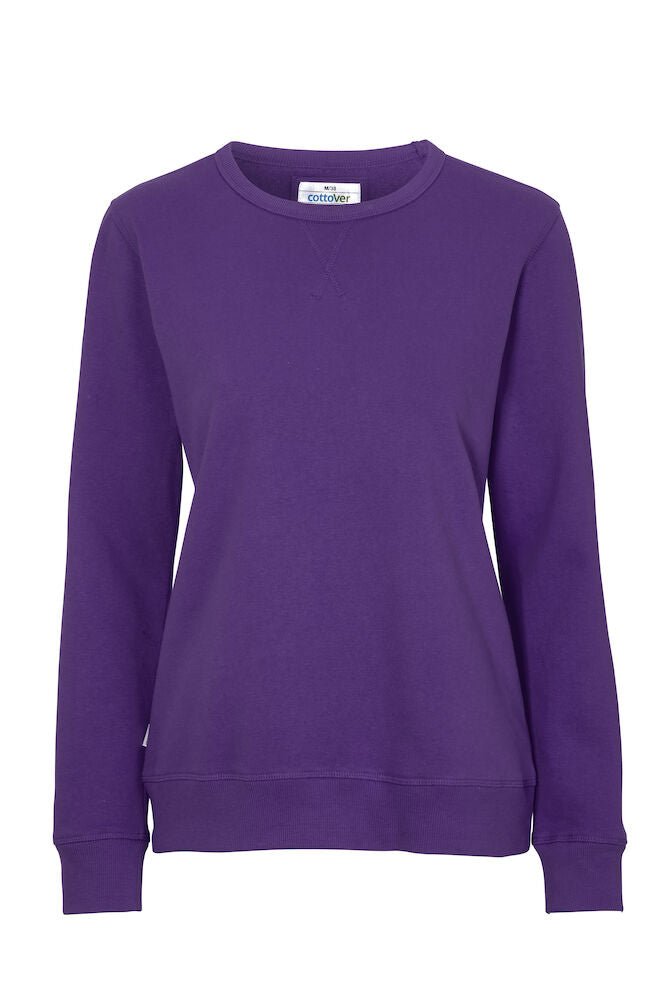 CREW NECK LADY (GOTS) PURPLE S - Suomen Brodeeraus