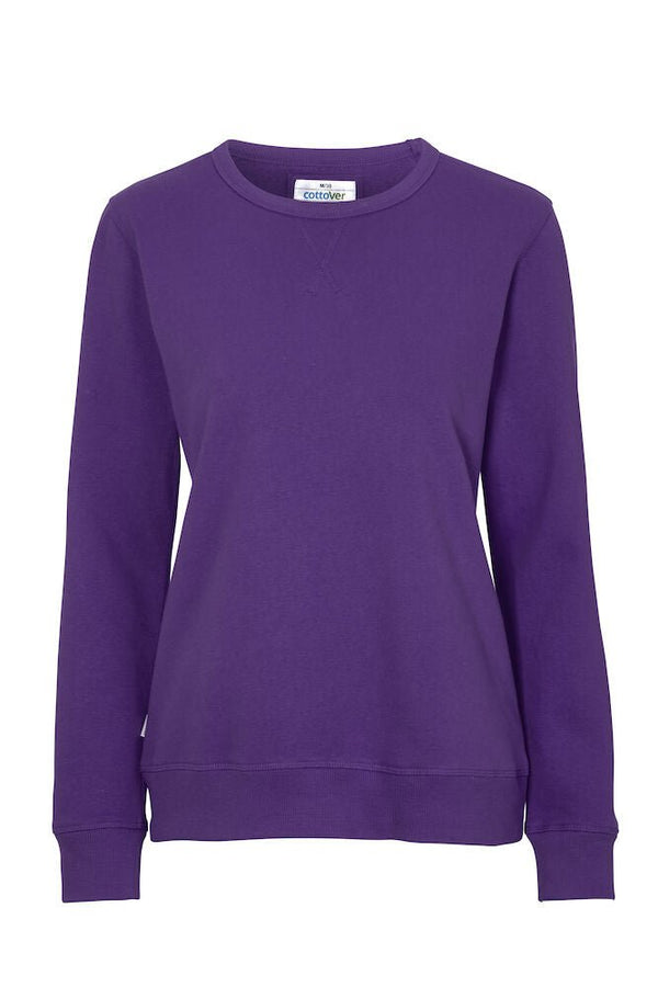 CREW NECK LADY (GOTS) PURPLE XL - Suomen Brodeeraus