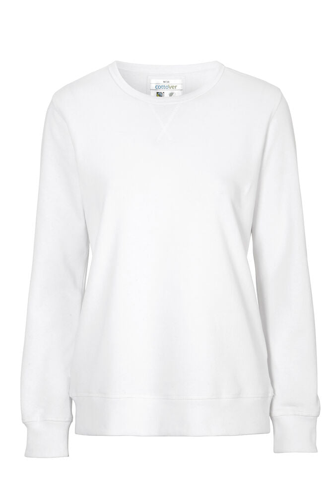 CREW NECK LADY (GOTS) WHITE L - Suomen Brodeeraus