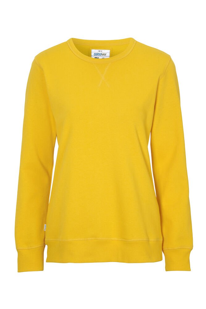 CREW NECK LADY (GOTS) YELLOW XS - Suomen Brodeeraus