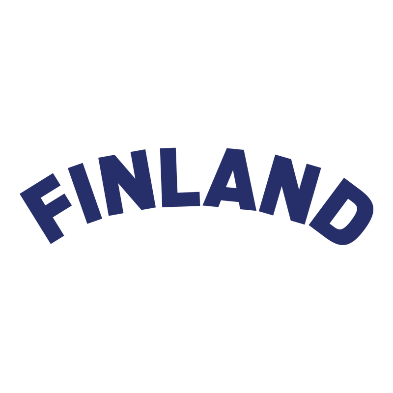 Finland - Text Blue FI Point - of sale Black ONE SIZE - Suomen Brodeeraus