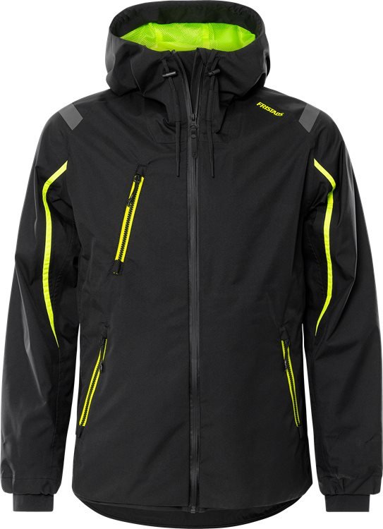 GORE - TEX kuoritakki 4864 GXP Musta/Neonkeltainen - Suomen Brodeeraus