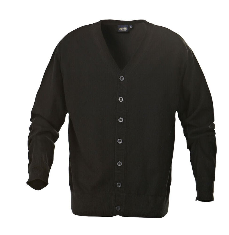 HARVEST KNOWVILLE MENS CARDIGAN BLACK - Suomen Brodeeraus