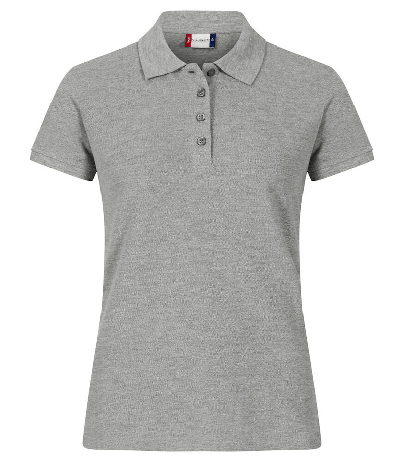 Heavy Premium polo ladies Grey melange - Suomen Brodeeraus