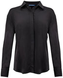 Hedley Stretch Shirt Ladies Black - Suomen Brodeeraus