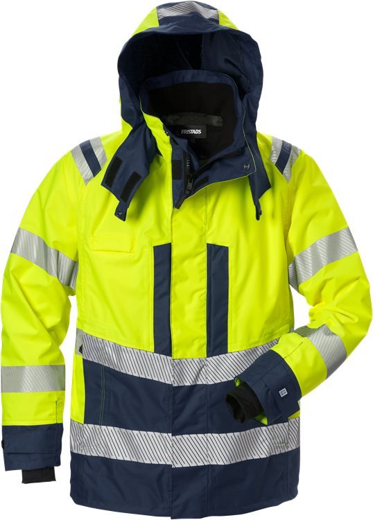 High vis Airtech® kuoritakki lk 3 4515 GTT Neonkeltainen/Tummansininen - Suomen Brodeeraus