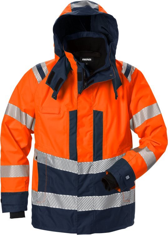 High vis Airtech® kuoritakki lk 3 4515 GTT Neonoranssi/Tummansininen - Suomen Brodeeraus