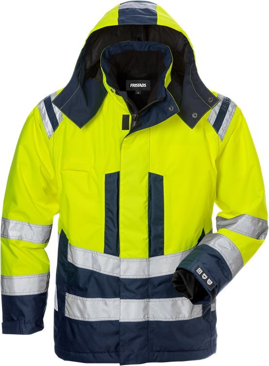 High vis Airtech® talvitakki naisten lk 3 4037 GTT Neonkeltainen/Tummansininen - Suomen Brodeeraus