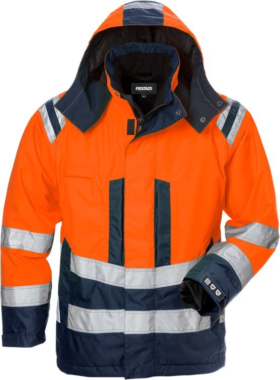 High vis Airtech® talvitakki naisten lk 3 4037 GTT Neonoranssi/Tummansininen - Suomen Brodeeraus