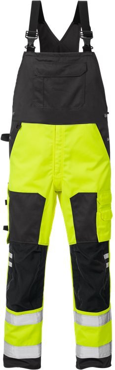 High vis avosuoja lk.2, 1015 PLU Neonkeltainen/Musta - Suomen Brodeeraus