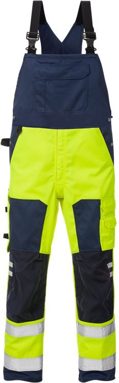 High vis avosuoja lk.2, 1015 PLU Neonkeltainen/Tummansininen - Suomen Brodeeraus