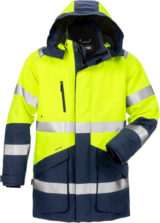 High vis GORE - TEX 3 - in - 1 talviparka lk 3 4989 GXB Neonkeltainen/Tummansininen - Suomen Brodeeraus