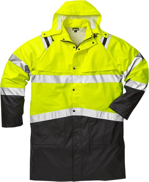 High vis sadetakki lk 3 4634 RS Neonkeltainen/Musta - Suomen Brodeeraus