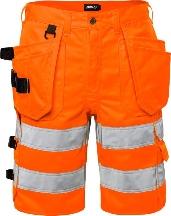 High vis shortsit lk 2 2028 PLU Neonoranssi - Suomen Brodeeraus