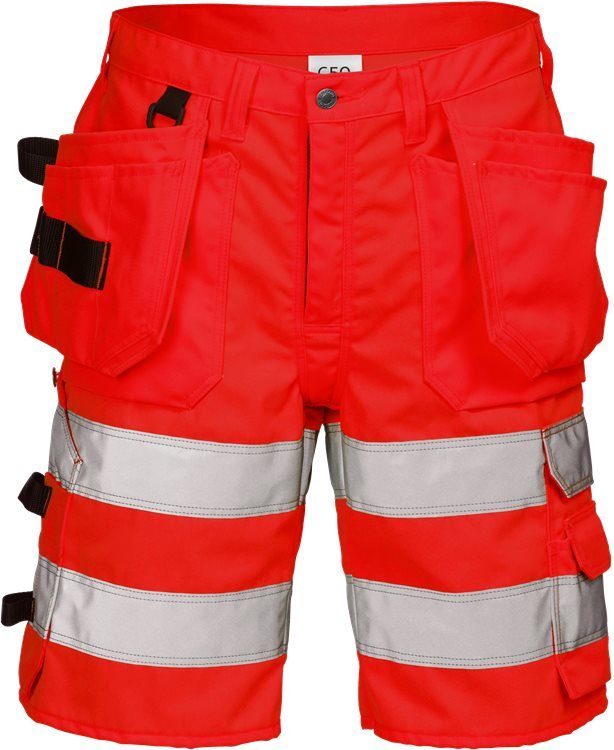 High vis shortsit lk 2 2028 PLU Neonpunainen - Suomen Brodeeraus