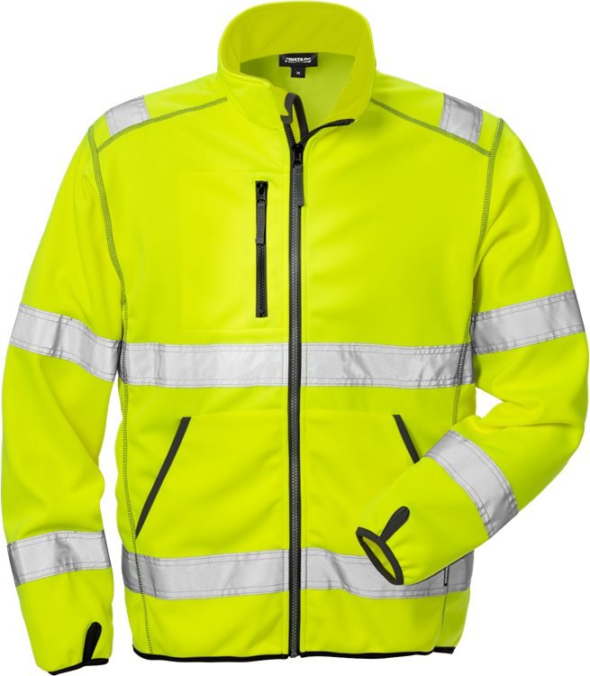 High vis softshell takki lk 3 4840 SSL Neonkeltainen - Suomen Brodeeraus