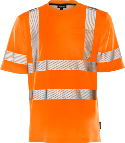 High vis t - paita lk 3 7407 THV Neonoranssi - Suomen Brodeeraus