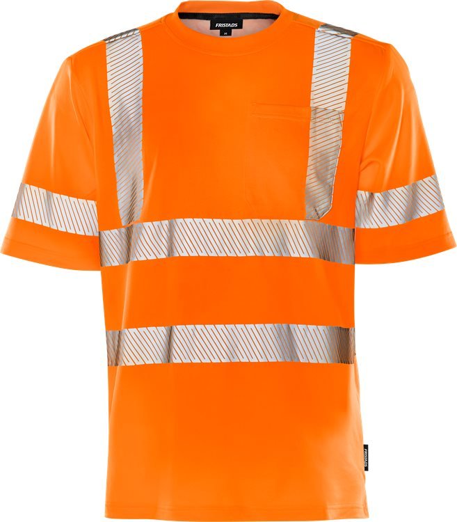 High vis t - paita lk 3 7407 THV Neonoranssi - Suomen Brodeeraus