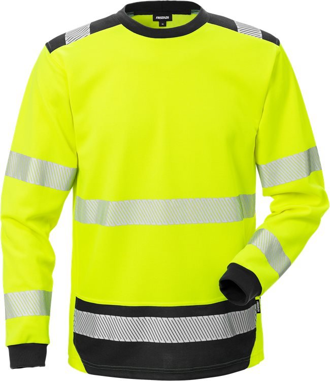 High vis t - paita lk 3 7724 THV Neonkeltainen/Musta - Suomen Brodeeraus