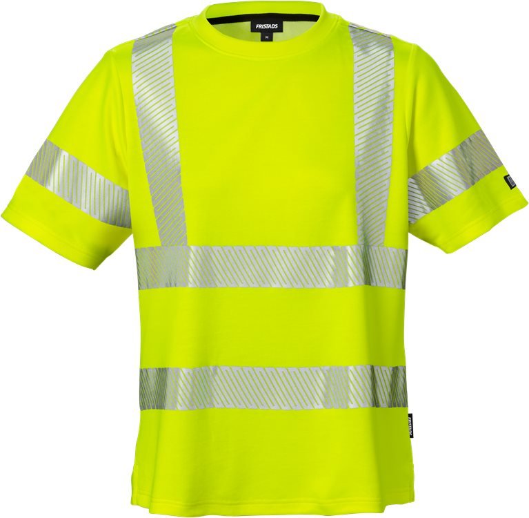 High vis t - paita naisten lk 2 7458 THV Neonkeltainen - Suomen Brodeeraus