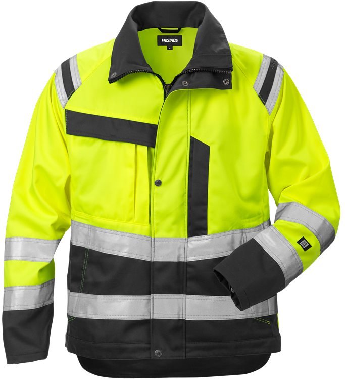 High vis takki naisten lk 3 4129 PLU Neonkeltainen/Musta - Suomen Brodeeraus