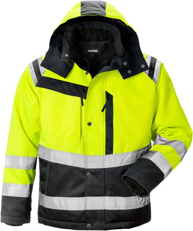 High vis talvitakki lk 3 4043 PP Neonkeltainen/Musta - Suomen Brodeeraus