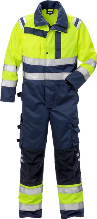 High vis umpisuoja lk.3, 8026 PLU Neonkeltainen/Tummansinine - Suomen Brodeeraus