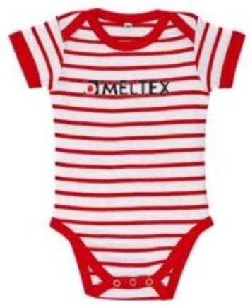 Meltex - Miles Baby lasten body Punainen/Valkoinen 60 - 67 - Suomen Brodeeraus