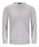 Merino U - neck LT GREY MEL - Suomen Brodeeraus