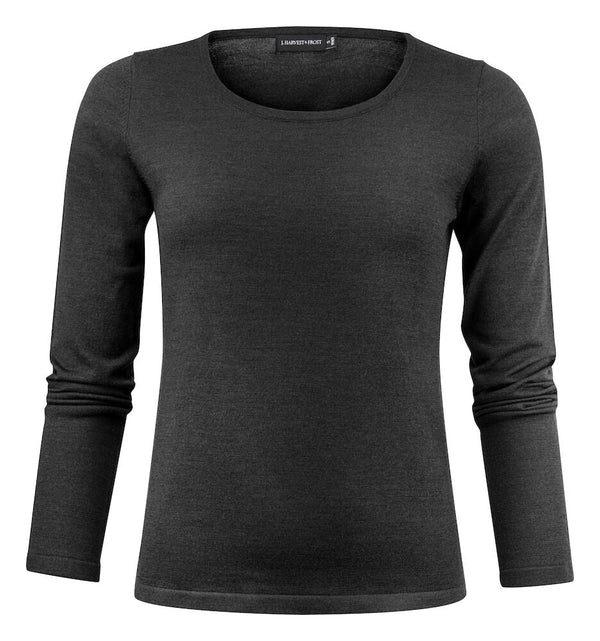 MERINO U - NECK WOMAN BLACK 3XL - Suomen Brodeeraus