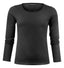 MERINO U - NECK WOMAN BLACK 3XL - Suomen Brodeeraus